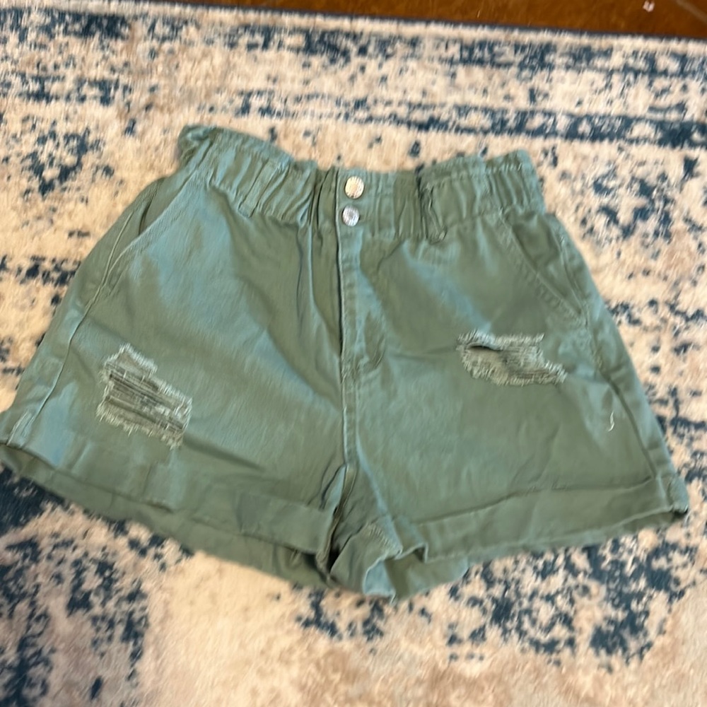 Olive green shorts. Size medium